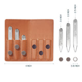 Assorted Size Power Stays Magnetic Collar Stays - Tan
