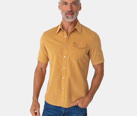 Short Sleeve Corduroy - Camel