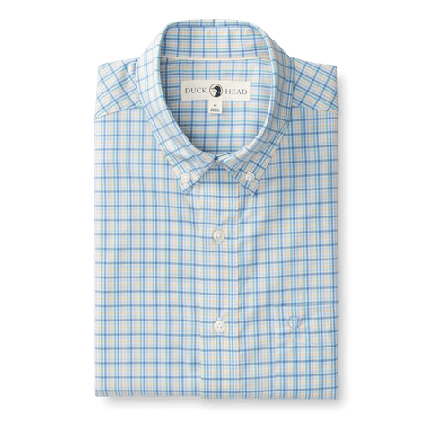 Bradley Plaid Performance Poplin Sport Shirt -Faded Peach