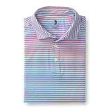 Summerford Performance Jersey Polo - Wharf Stripe - Light Blue