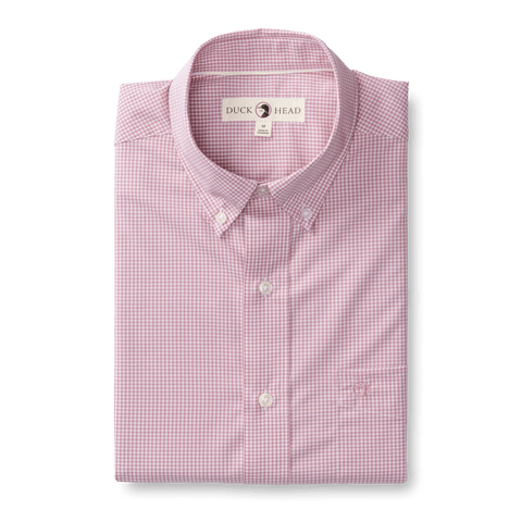 Turner Gingham Performance Poplin Sport Shirt - Desert Pink