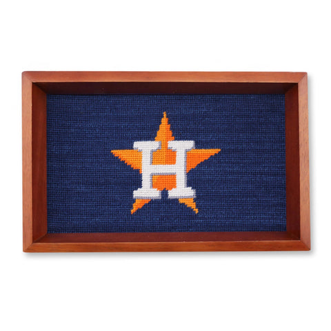Houston Astros Needlepoint Valet Tray