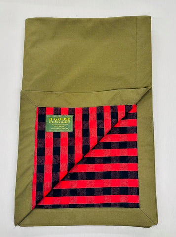 Sporting Blanket - Olive/Red Plaid