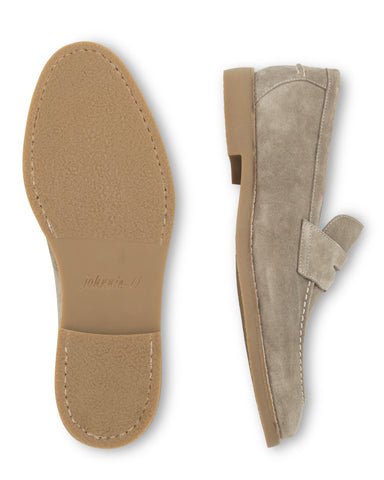 J-Flex Penny Suede Loafers - Stone