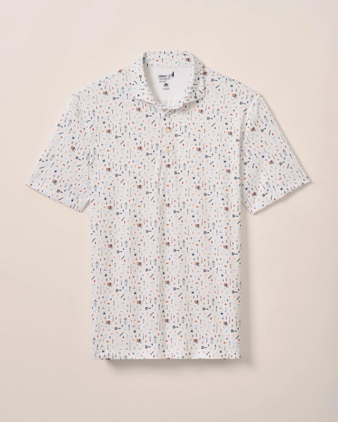 Bar Cart Jersey Polo - White