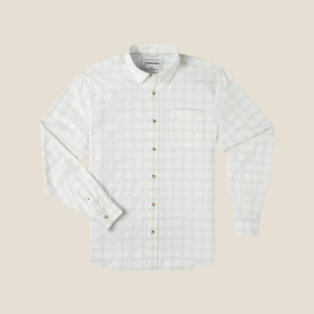 The St. Simons Ultra-Lite Long Sleeve - Pale Green Plaid