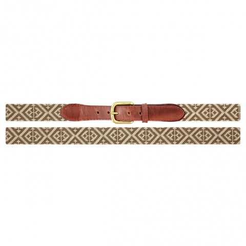 Scarsdale Needlepoint Belt - Taupe / Light Khaki