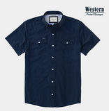 The Del Mar Western Short Sleeve - Navy
