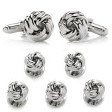 Silver Knot Stud Set