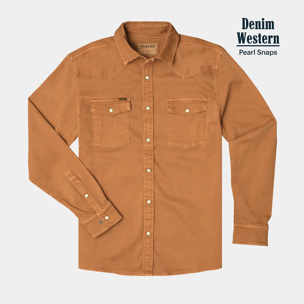 The Darrell Denim Long Sleeve - Burnt Orange