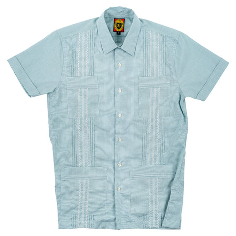 Panama Classic Guayabera - Green / White