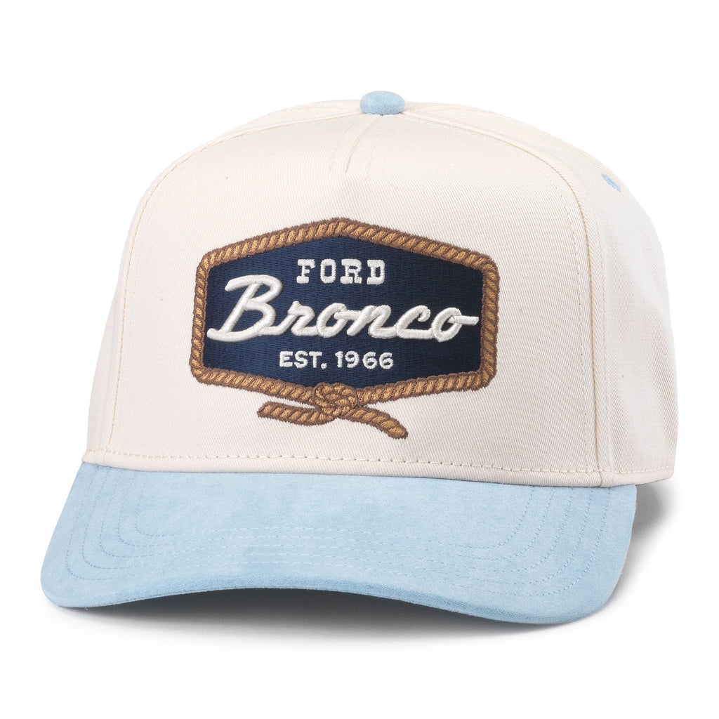 Bronco Wrangler Hat - Ivory/ Smoke Blue