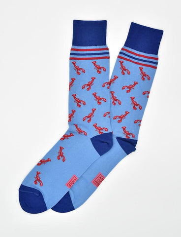 Lobster Lounge Socks - Light Blue