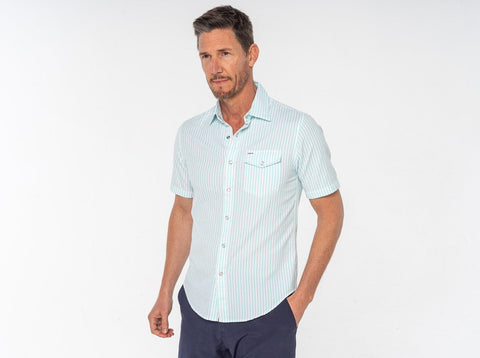 Performance Seersucker Pearl Snap - Gulf Stream