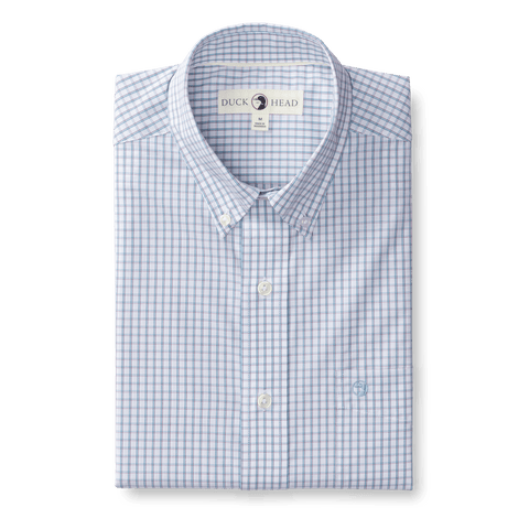 Casey Plaid Performance Poplin Sport Shirt - Violet Quartz