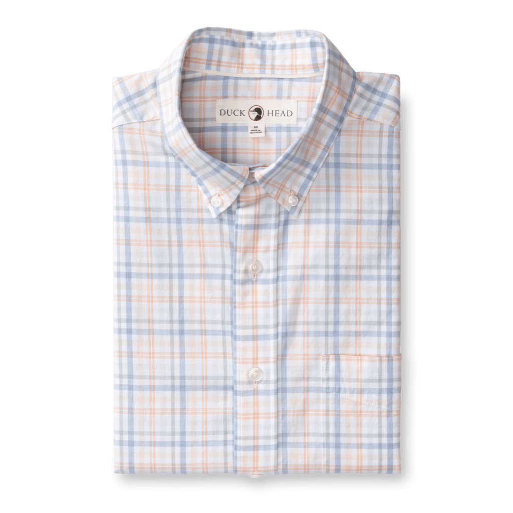 Cotton Twill Sport Shirt Winston Plaid - Copper Tan