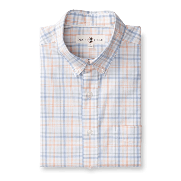 Cotton Twill Sport Shirt Winston Plaid - Copper Tan