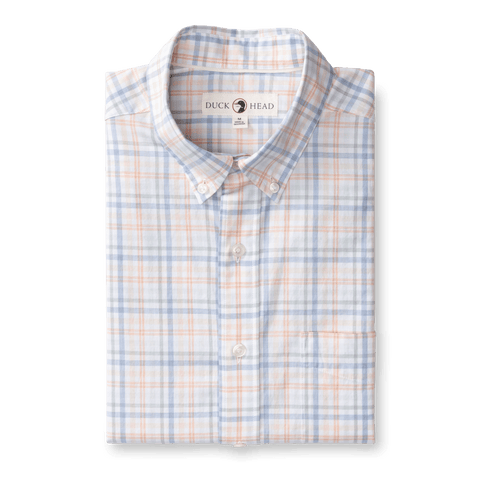 Cotton Twill Sport Shirt Winston Plaid - Copper Tan