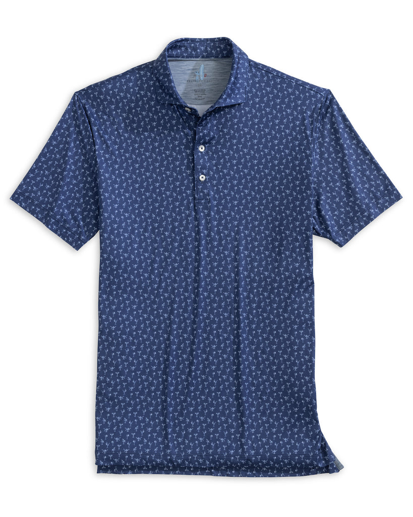 Pin Up Printed Featherweight Performance Polo - Lake