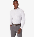 Leeward Button Down Shirt - White Navy Mini Grid