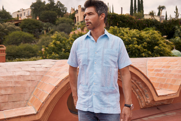 Playa del Carmen Classic Guayabera - Blue