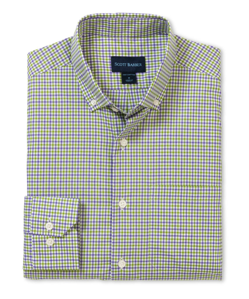 Organic Cotton Tattersall - Sage