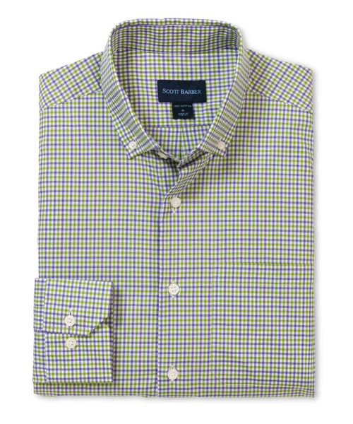Organic Cotton Tattersall - Sage