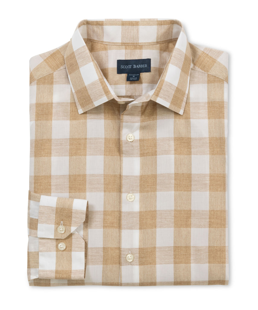 Riviera Poplin Buffalo Plaid - Khaki