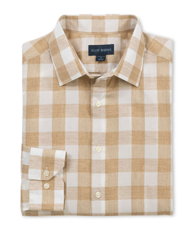 Riviera Poplin Buffalo Plaid - Khaki