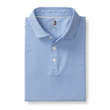 Long Drive Performance Polo - Blane Stripe - Lake Blue