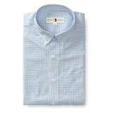 Walton Gingham Performance Poplin Sport Shirt - Zen Blue