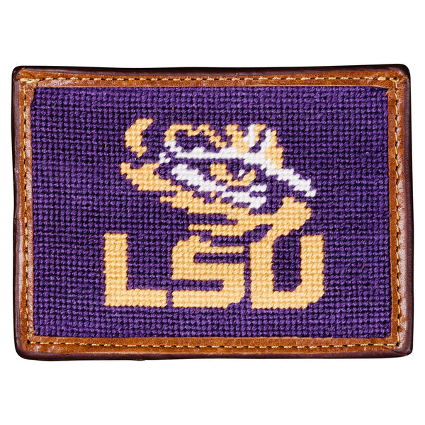 Smathers & Branson LSU Needlepoint Card Wallet