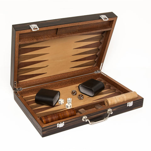 Matte Ebony Backgammon Set