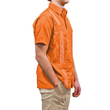 Burnt_Orange_UT_Longhorn_Guayabera_Mens_Mexican_Shirt_for_Men
