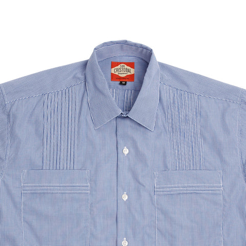 Dictator Guayabera - Blue Gingham