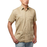 Hunting_Hemingway_Guayabera_Khaki_Mexican_Shirt_for_Men