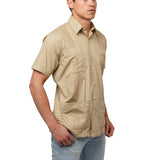 Hunting_Hemingway_Guayabera_Khaki_Mexican_Shirt_for_Men