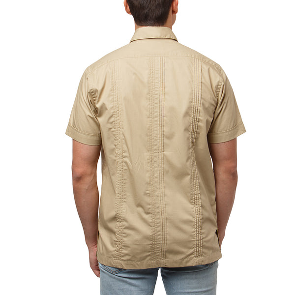Hunting_Hemingway_Guayabera_Khaki_Mexican_Shirt_for_Men