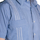 Monterey Hemingway Guayabera Shirt, Mexican Shirt for Men- Royal 4