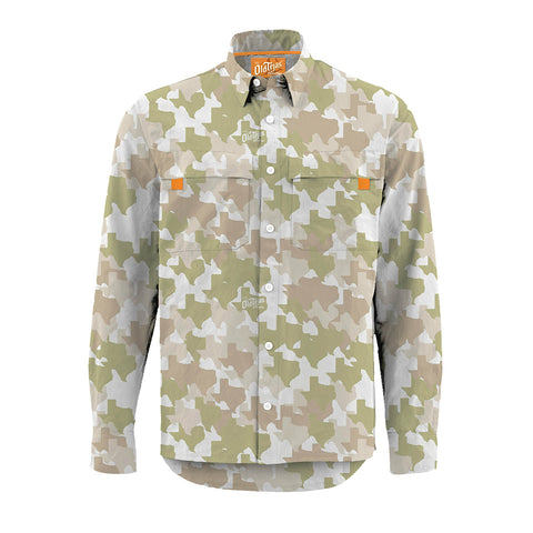Old Tejas Camo Long Sleeve Field Shirt - Tan