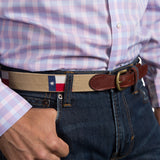 Texas Flag Needlepoint Belt
