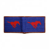 SMU Needlepoint Bi-Fold Wallet