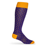 Small Dot Alumni Socks Purple and Gold