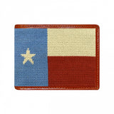 Smathers & Branson Vintage Texas Flag Needlepoint Bi-Fold Wallet