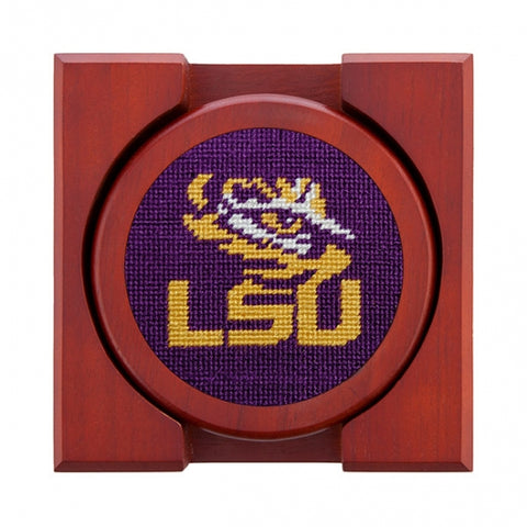 LSU Needlepoint Coaster Set
