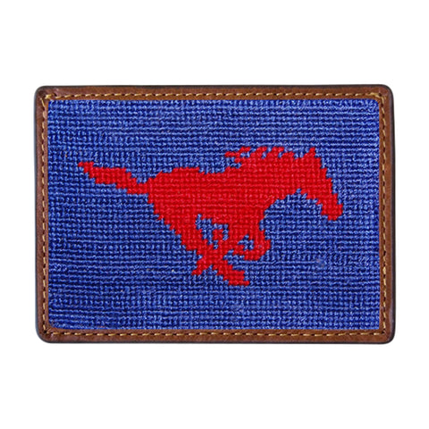SMU Needlepoint Card Wallet