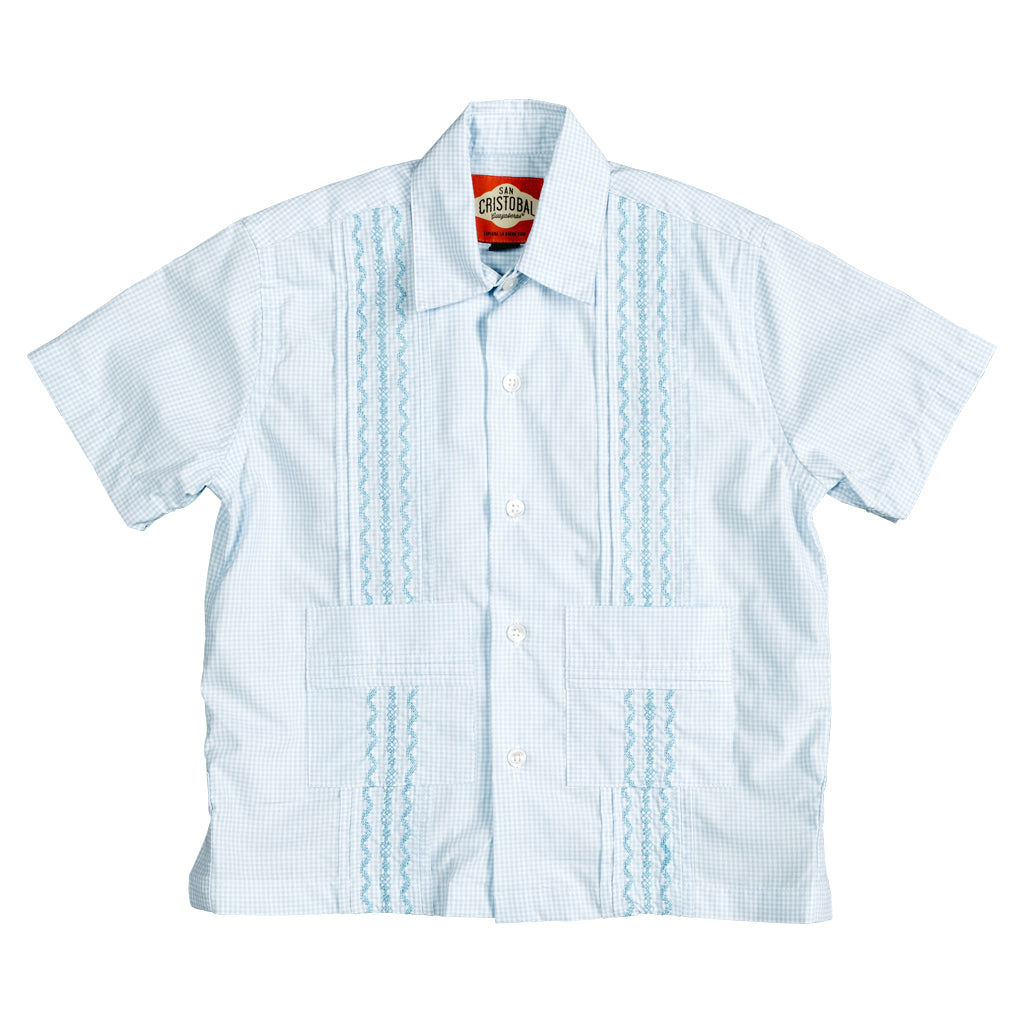 Monterey Boys Guayabera - Lagoon Blue