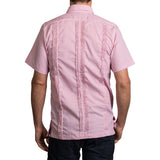 Guayabera Men's Shirt, Texas Tech Hemingway Mini Check Red, Mexican Shirts for Men 3