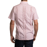 Guayabera Men's Shirt, UT Hemingway Mini Check Burnt Orange, Mexican Shirts for Men 3