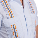 Guayabera Men's Shirt, Astros Hemingway Light Blue Mexican Shirts for Men 4